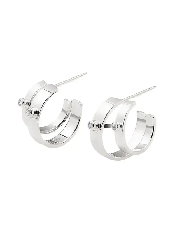 18K Monday Morning Mood Double Hoop Earrings 18K Monday Morning Mood Double Hoop Earrings