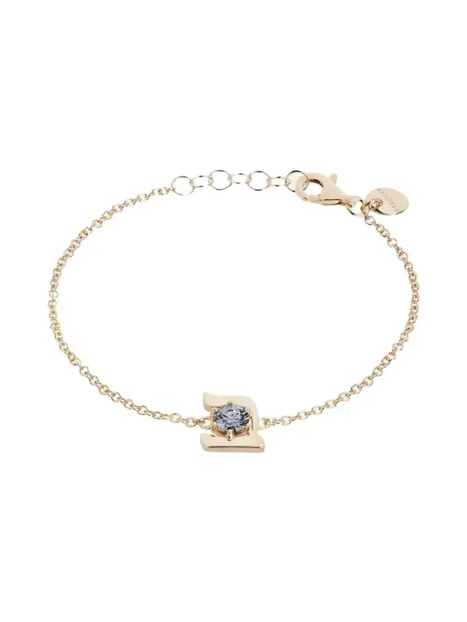 18K Gold Hebrew BET Initial Bracelet