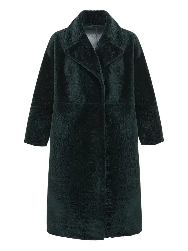 Reversible Textured Shearling Lamb Coat Reversible Textured Shearling Lamb Coat