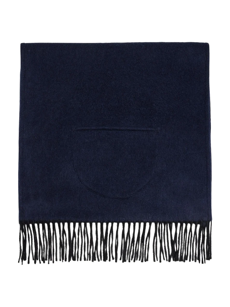 Cashmere Fringe Trim Pocket Scarf Cashmere Fringe Trim Pocket Scarf