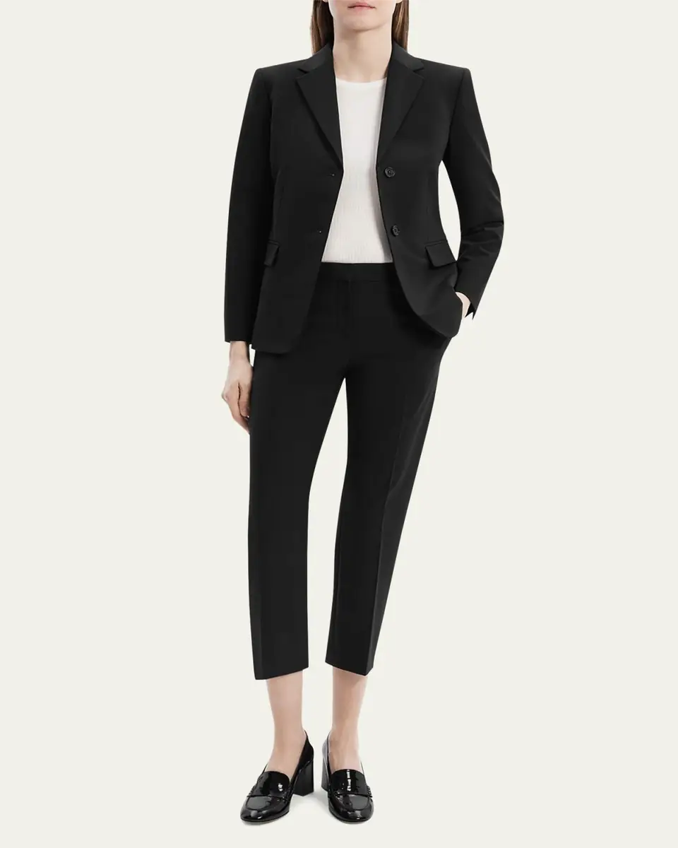 Theory Traceable Wool Slim Single-Breasted Blazer | Thumbnail 2