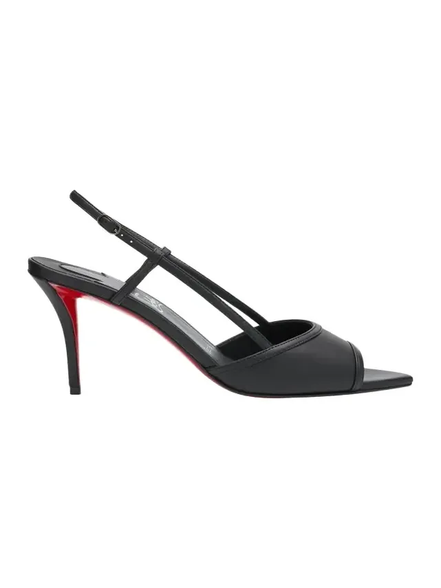 80mm Miss Z Leather Slingback Sandals