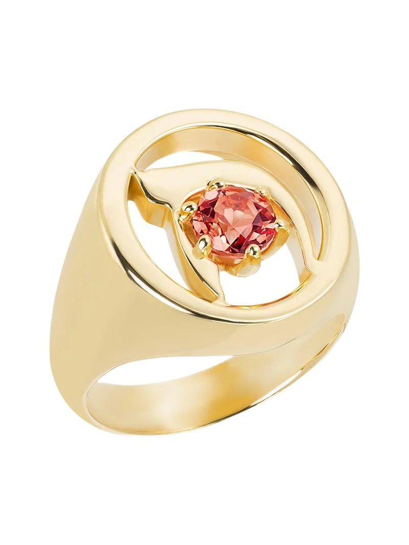 18K Gold Hebrew KHET Initial Signet Ring 18K Gold Hebrew KHET Initial Signet Ring