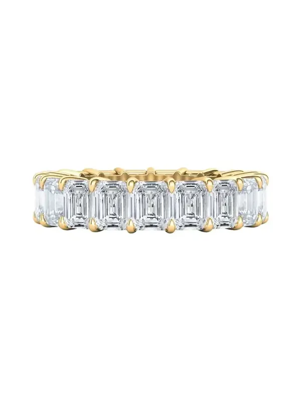 18K Emerald Cut Lab Grown Diamond Eternity Band, 9.0tcw