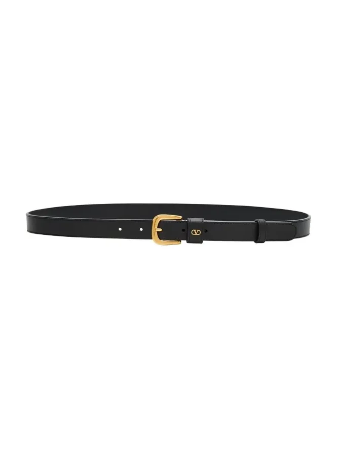 VLogo Signature Embellished Leather Belt, 25mm
