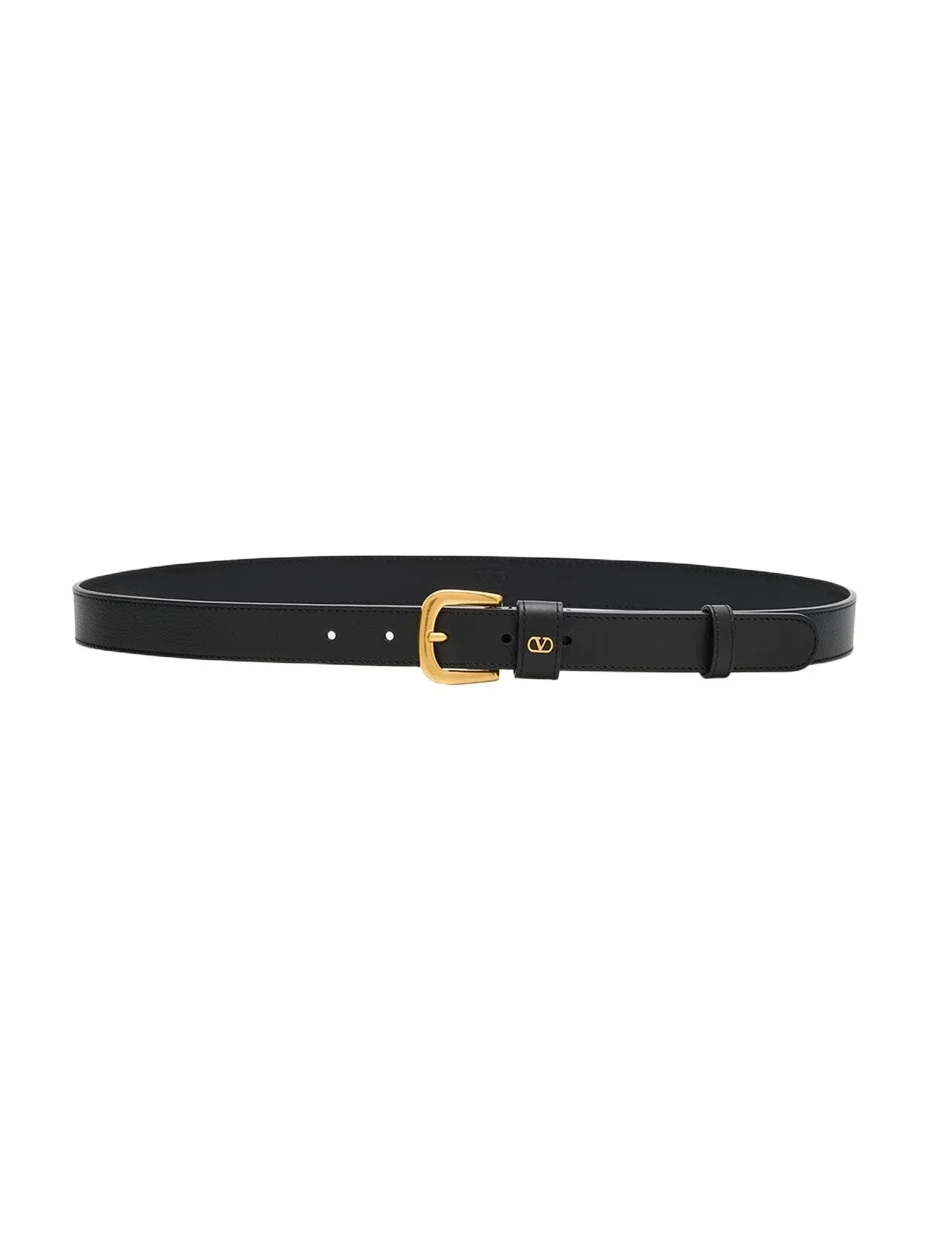 VLogo Signature Embellished Leather Belt, 25mm VLogo Signature Embellished Leather Belt, 25mm