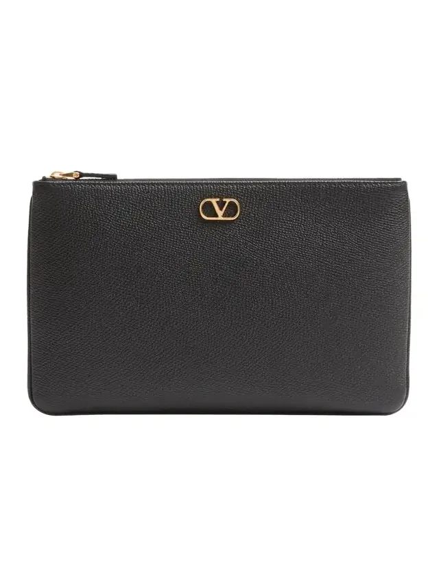 VLOGO Medium Leather Flat Pouch Bag VLOGO Medium Leather Flat Pouch Bag
