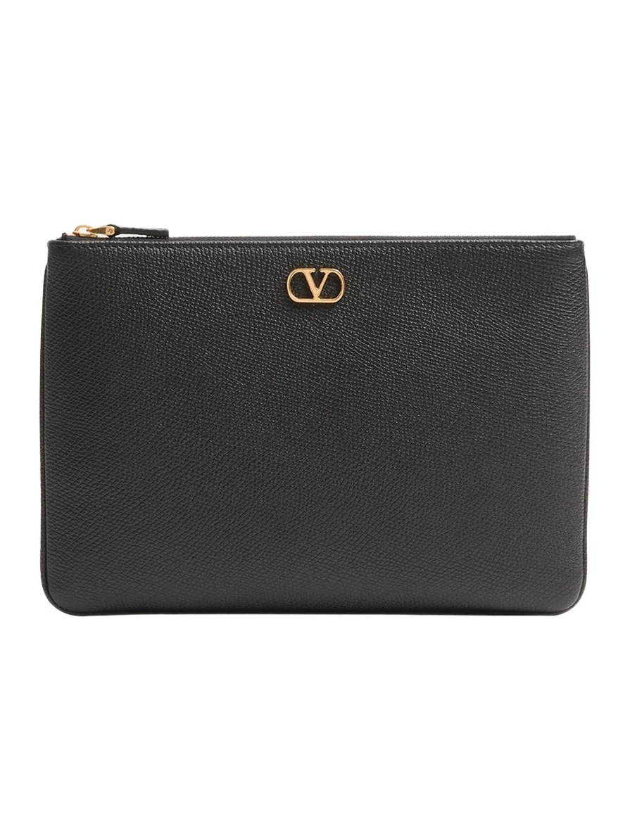VLOGO Medium Leather Flat Pouch Bag VLOGO Medium Leather Flat Pouch Bag