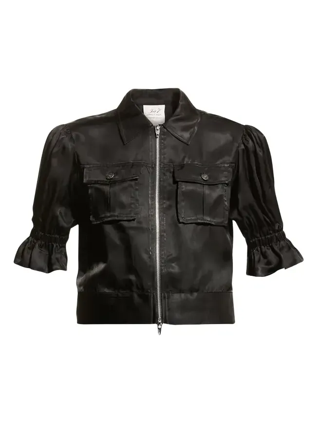 Holly Short-Sleeve Sateen Jacket Holly Short-Sleeve Sateen Jacket