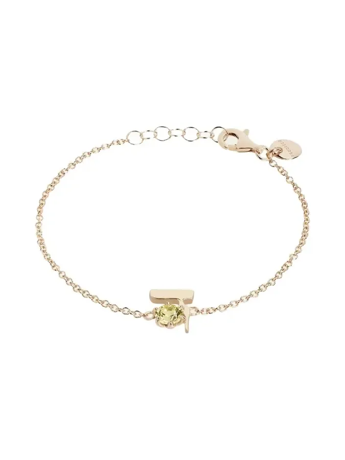 18K Gold Hebrew DALET Initial Bracelet 18K Gold Hebrew DALET Initial Bracelet