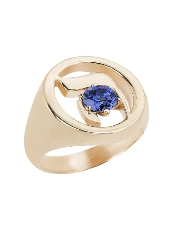 18K Gold Hebrew HEI Initial Signet Ring 18K Gold Hebrew HEI Initial Signet Ring