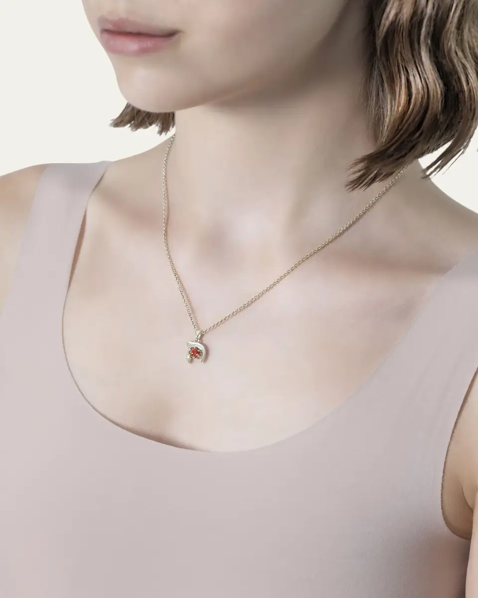 Procaccia Jewelry 18K Gold Hebrew KHET Initial Necklace | Thumbnail 2 Procaccia Jewelry 18K Gold Hebrew KHET Initial Necklace | Thumbnail 2