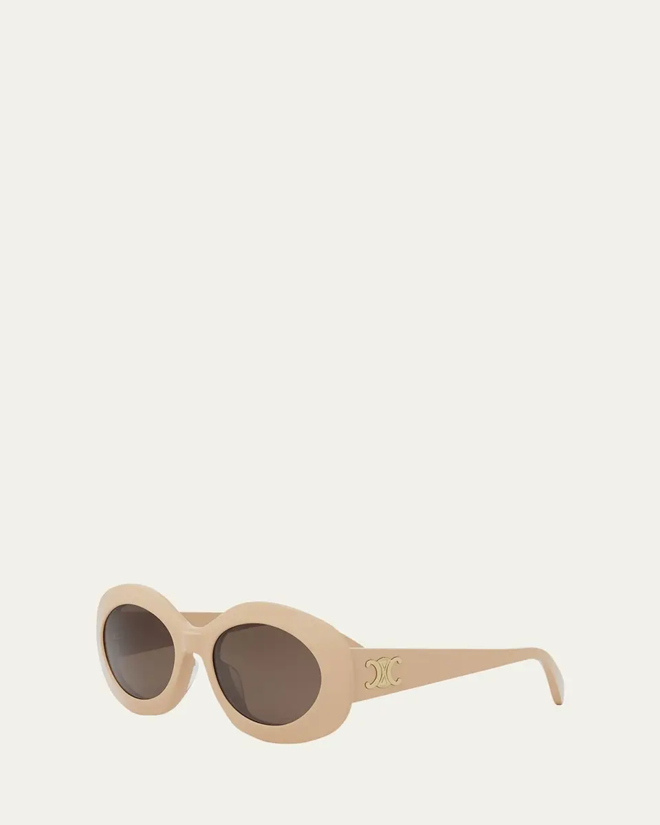 Celine Triomphe Round Acetate Sunglasses | Thumbnail 2 Celine Triomphe Round Acetate Sunglasses | Thumbnail 2
