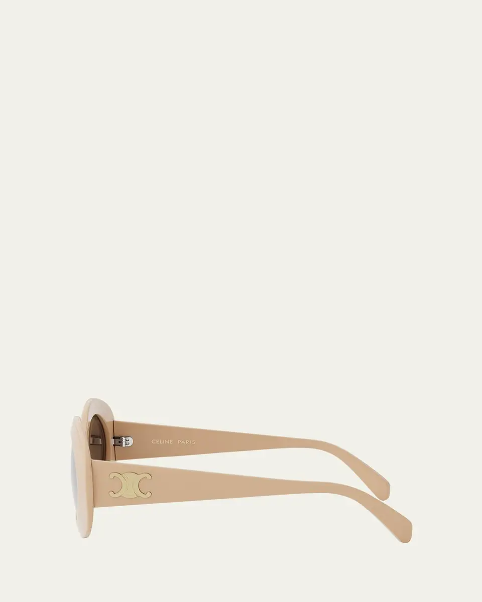 Celine Triomphe Round Acetate Sunglasses | Thumbnail 3 Celine Triomphe Round Acetate Sunglasses | Thumbnail 3