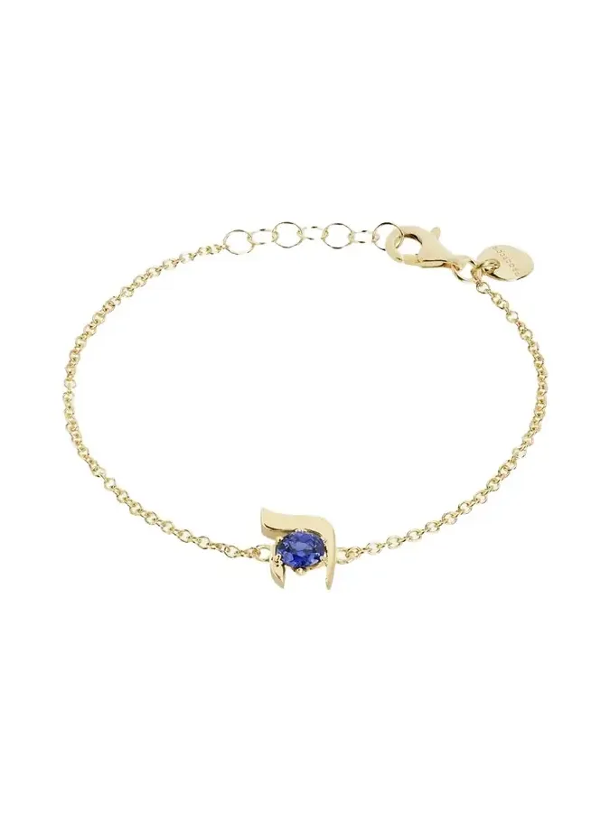 18K Gold Hebrew HEI Initial Bracelet 18K Gold Hebrew HEI Initial Bracelet