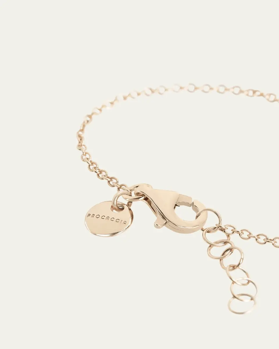 Procaccia Jewelry 18K Gold Hebrew ZADI Initial Bracelet | Thumbnail 3