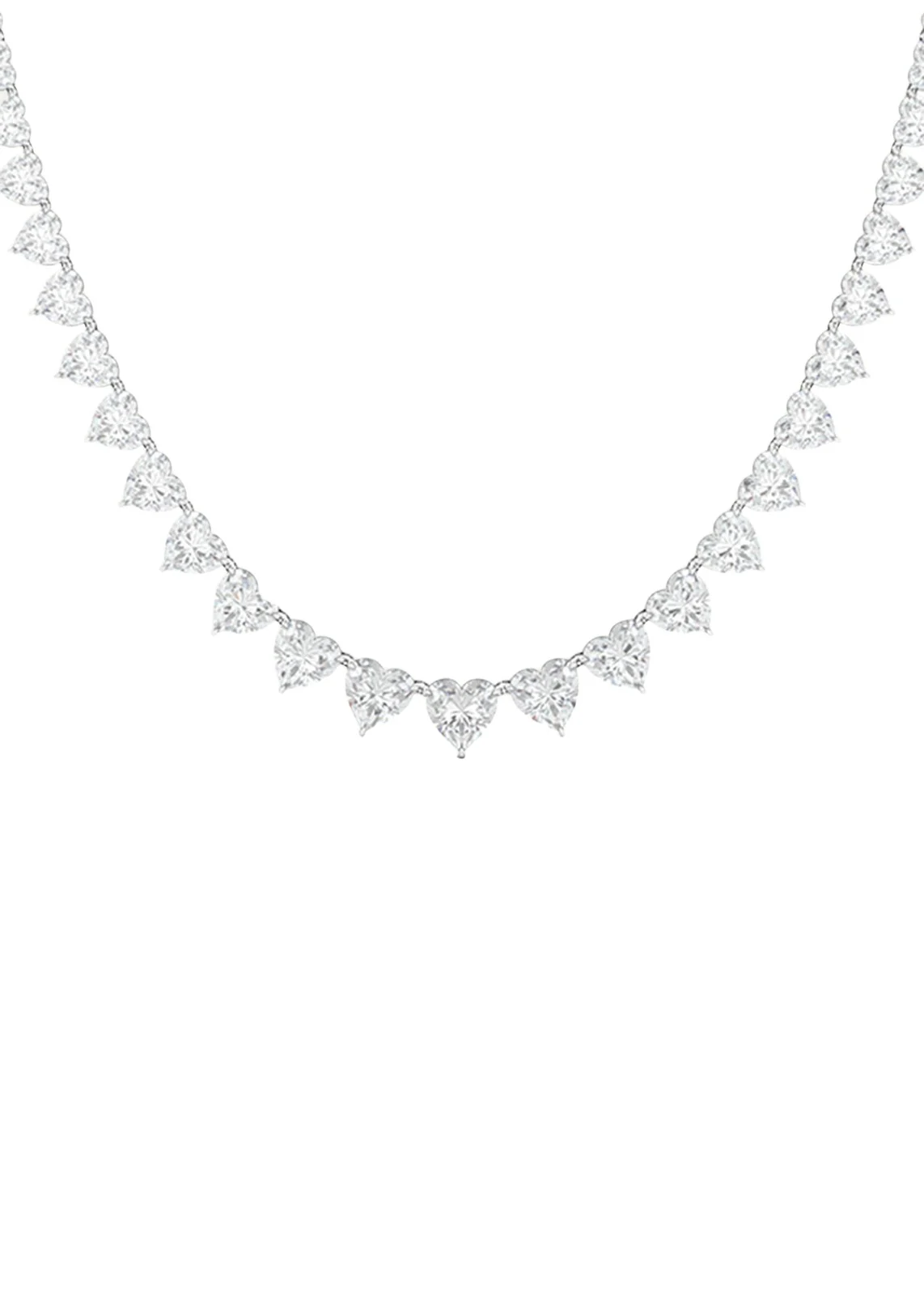 18K Graduated Heart Shape Lab Grown Diamond Necklace 18K Graduated Heart Shape Lab Grown Diamond Necklace