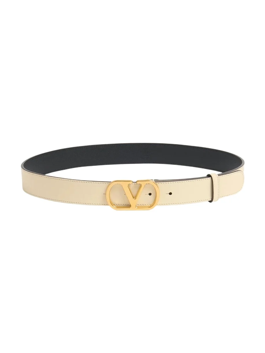 VLogo Signature Leather Belt, 30mm