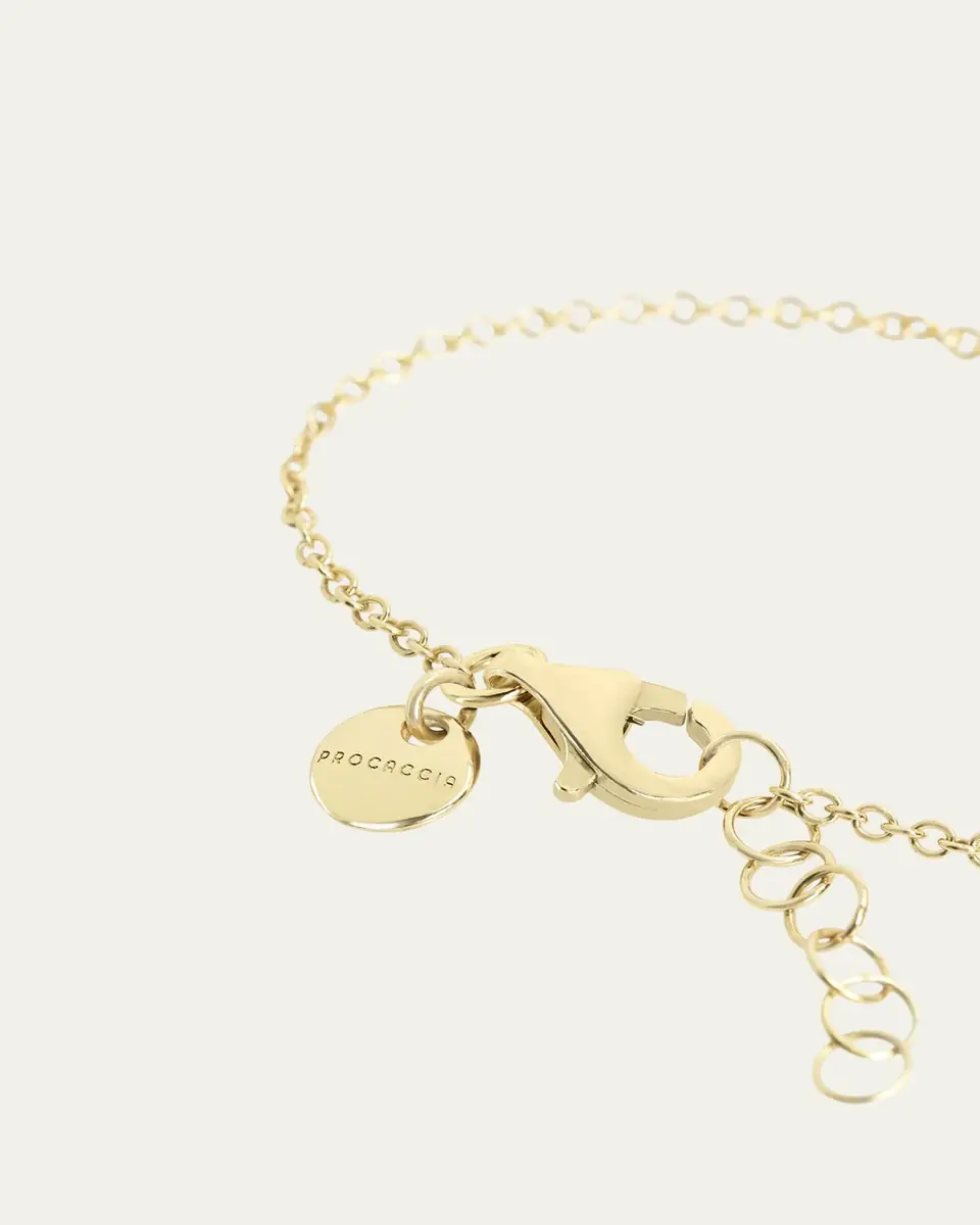 Procaccia Jewelry 18K Gold Hebrew MEM Initial Bracelet | Thumbnail 3 Procaccia Jewelry 18K Gold Hebrew MEM Initial Bracelet | Thumbnail 3