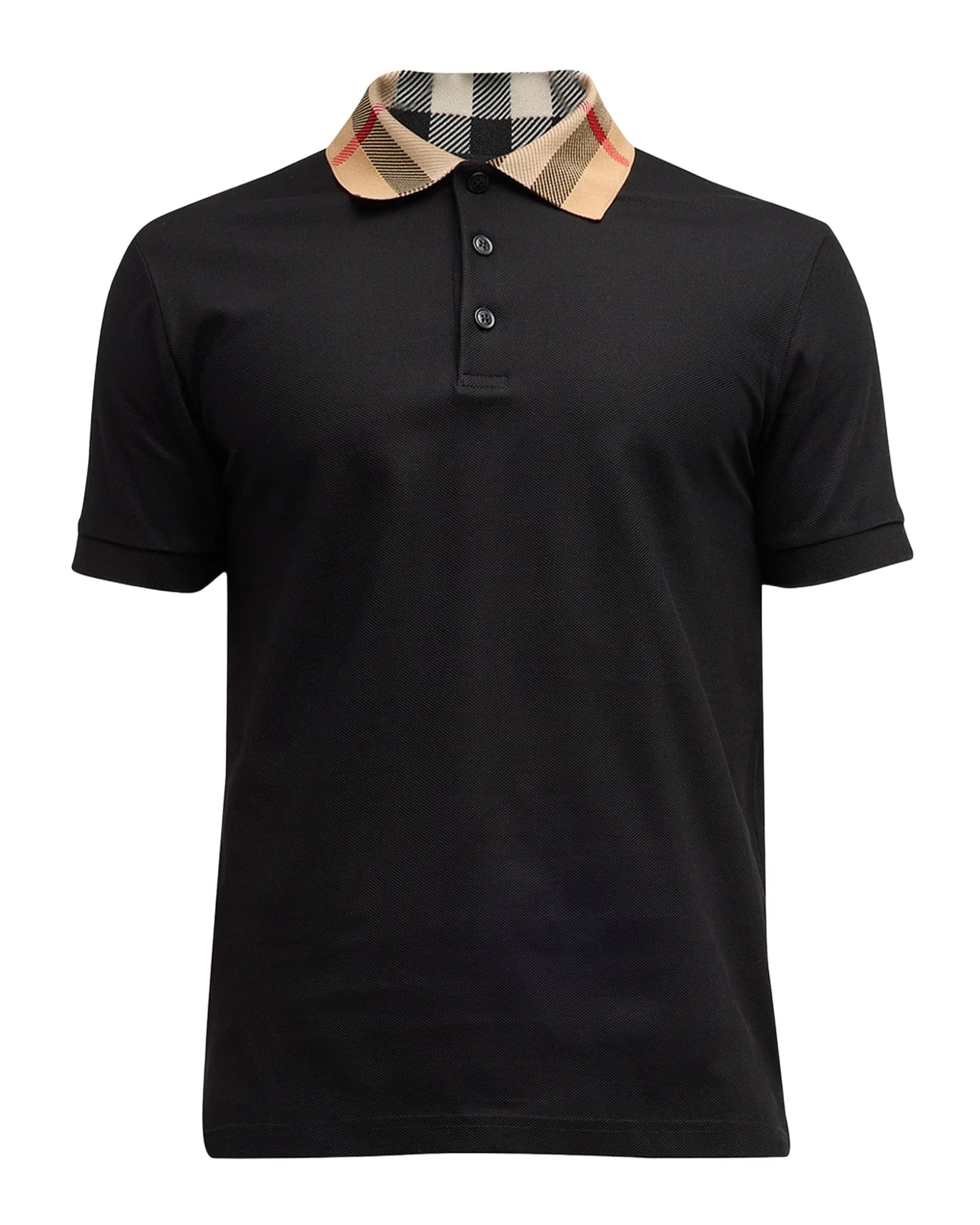 Burberry Men's Cody Check-Collar Polo Shirt