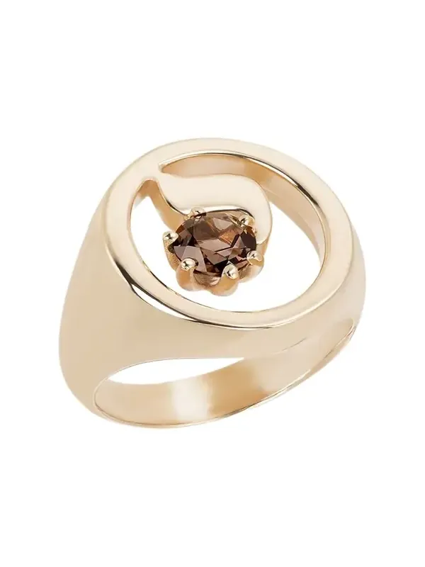 18K Gold Hebrew YOD Initial Signet Ring 18K Gold Hebrew YOD Initial Signet Ring