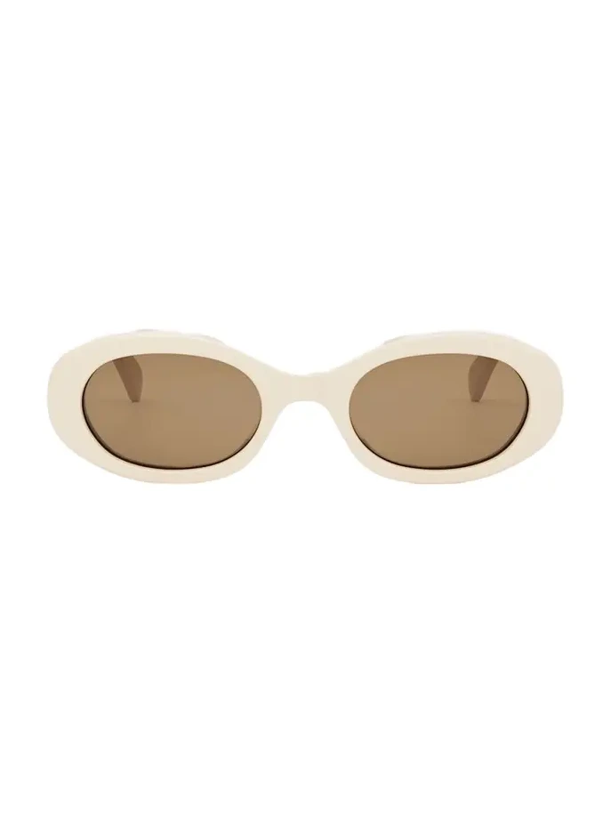Triomphe Acetate Oval Sunglasses