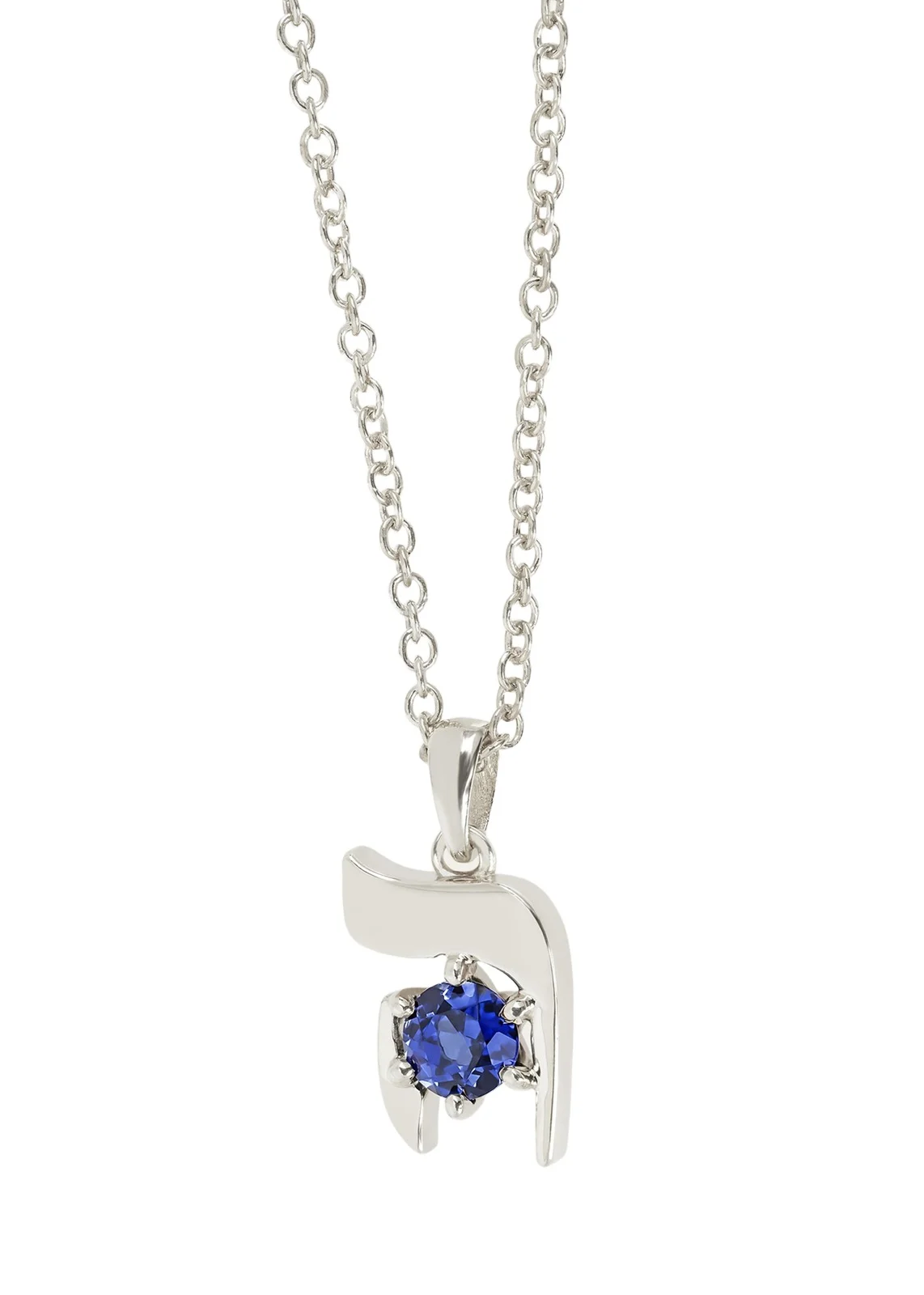 18K Gold Hebrew HEI Initial Necklace