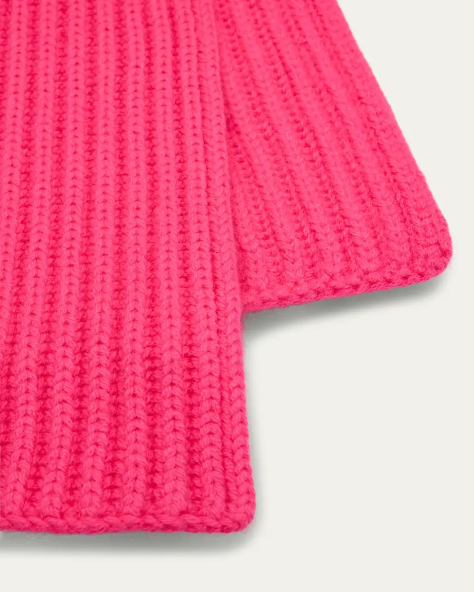 Bergdorf Goodman Ribbed Cashmere Scarf, Black | Thumbnail 6 Bergdorf Goodman Ribbed Cashmere Scarf, Black | Thumbnail 6
