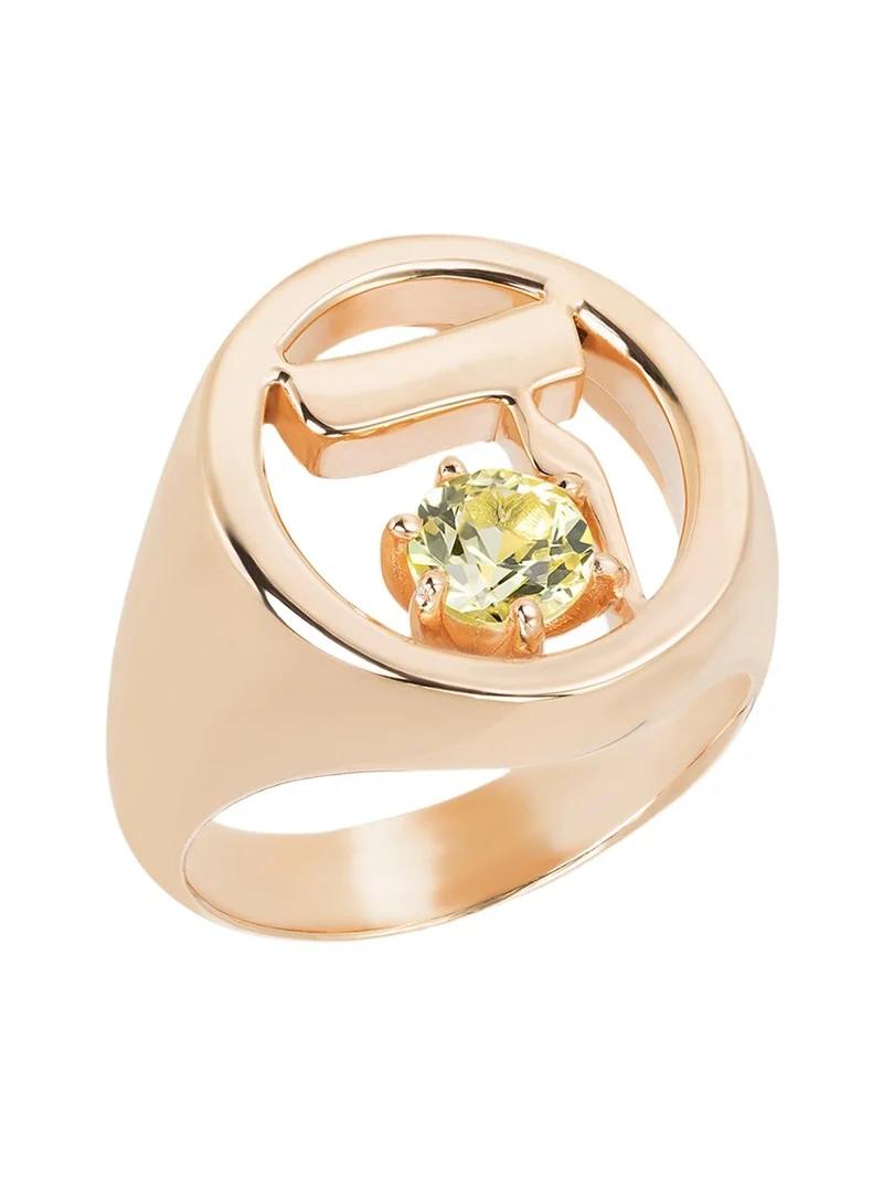 18k Gold Hebrew DALET Initial Signet Ring 18k Gold Hebrew DALET Initial Signet Ring