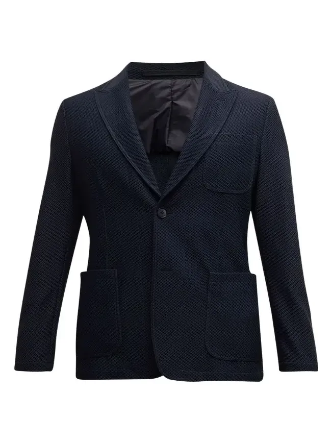 Men's Single-Breasted Rice Stitch Sport Coat