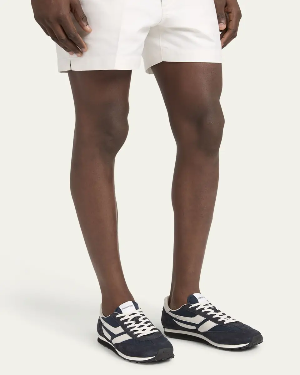 TOM FORD Men's Mick Tech Fabric and Suede Sneakers | Thumbnail 2 TOM FORD Men's Mick Tech Fabric and Suede Sneakers | Thumbnail 2