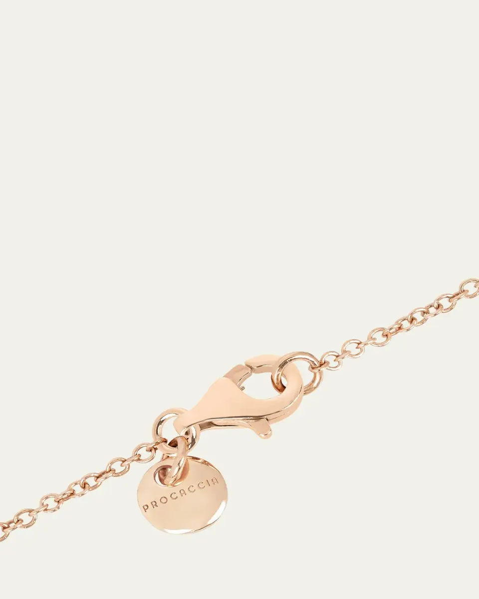 Procaccia Jewelry 18K Gold Hebrew GIMEL Mandarin Garnet Initial Necklace, 18"L | Thumbnail 4 Procaccia Jewelry 18K Gold Hebrew GIMEL Mandarin Garnet Initial Necklace, 18"L | Thumbnail 4