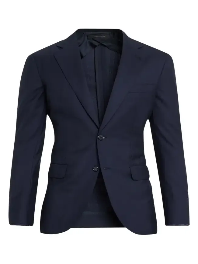 Men's Solid Wool-Silk Blazer Men's Solid Wool-Silk Blazer