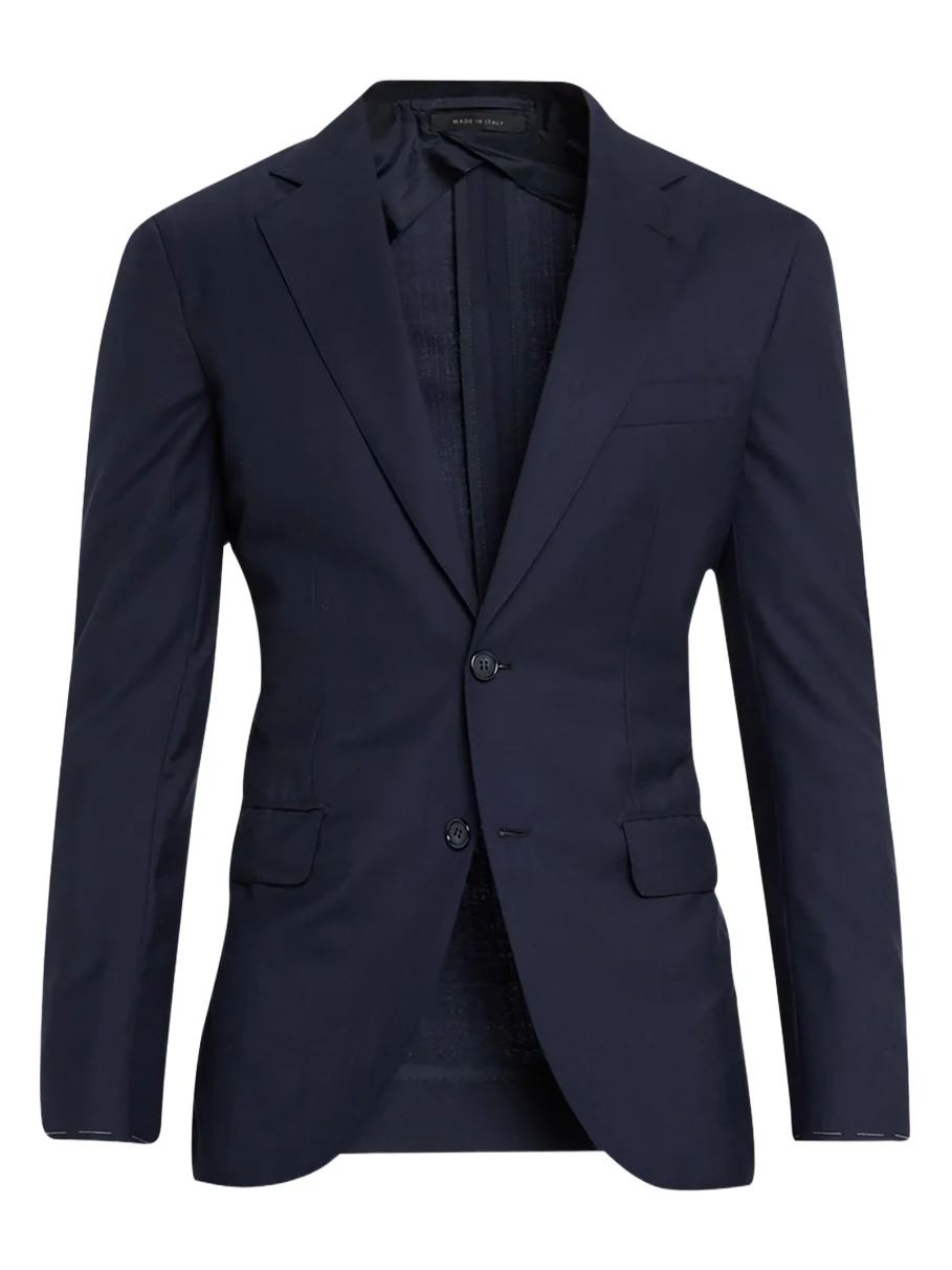 Men's Solid Wool-Silk Blazer Men's Solid Wool-Silk Blazer
