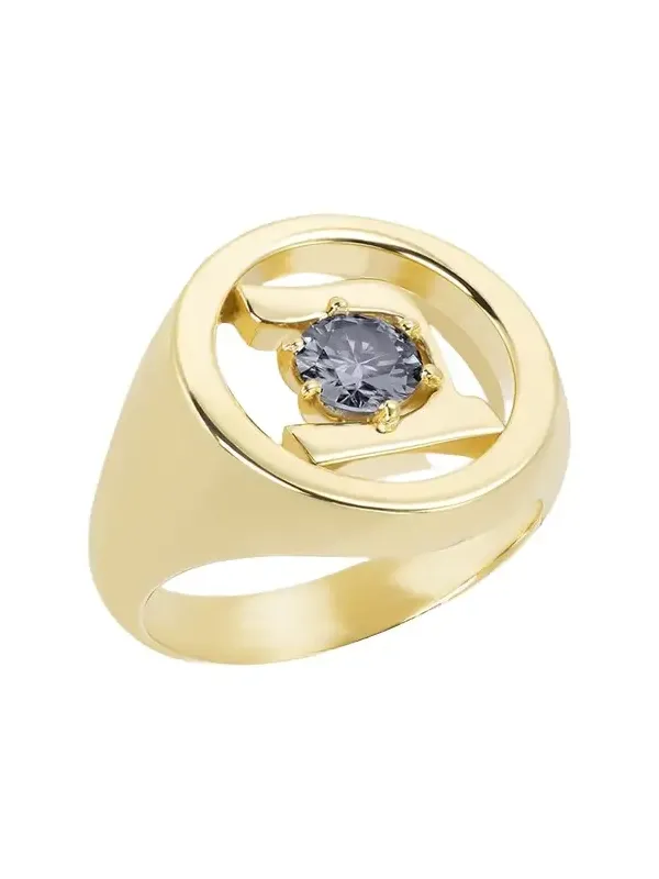 18K Gold Hebrew BET Initial Signet Ring 18K Gold Hebrew BET Initial Signet Ring
