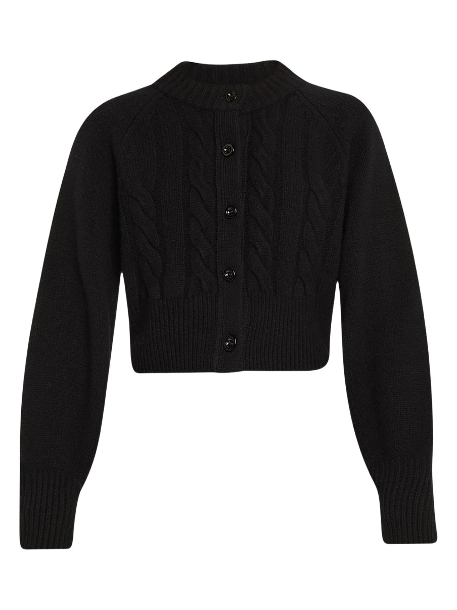 Rita Cropped Wool and Cashmere Cable-Knit Cardigan Rita Cropped Wool and Cashmere Cable-Knit Cardigan