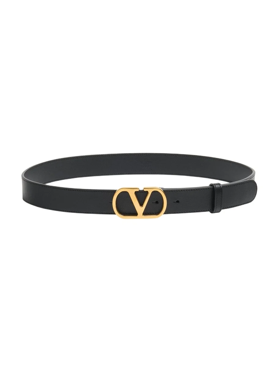 Valentino Garavani VLogo Signature Leather Belt, 30mm