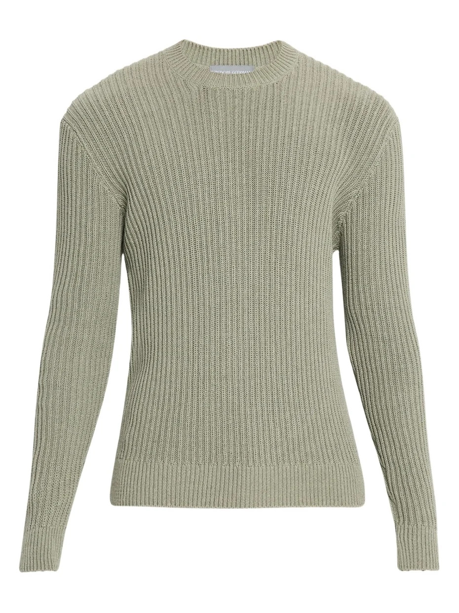 Bergdorf Goodman Men's Wide Rib Cotton Crewneck Sweater