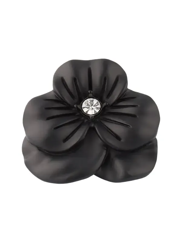 Men's Matte Black Flower Lapel Pin Men's Matte Black Flower Lapel Pin