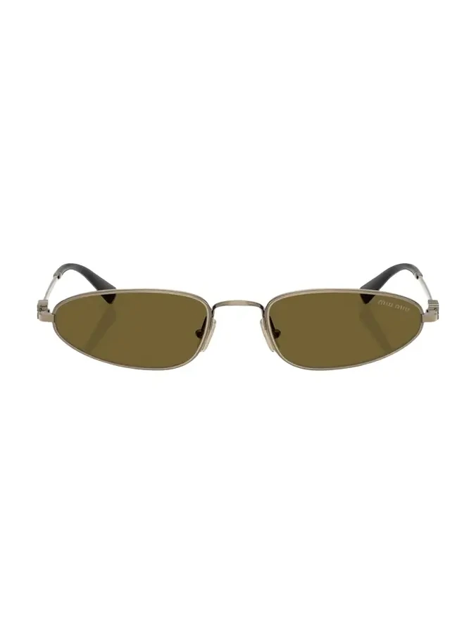 Miu Miu Logo Metal Oval Sunglasses