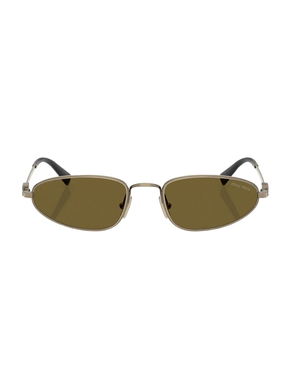 Logo Metal Oval Sunglasses