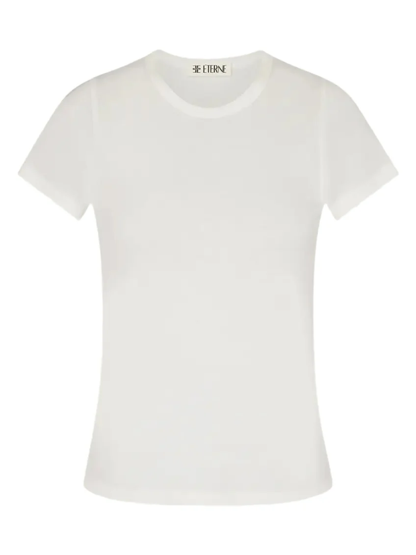 ÉTERNE Fitted Crewneck Short-Sleeve T-Shirt