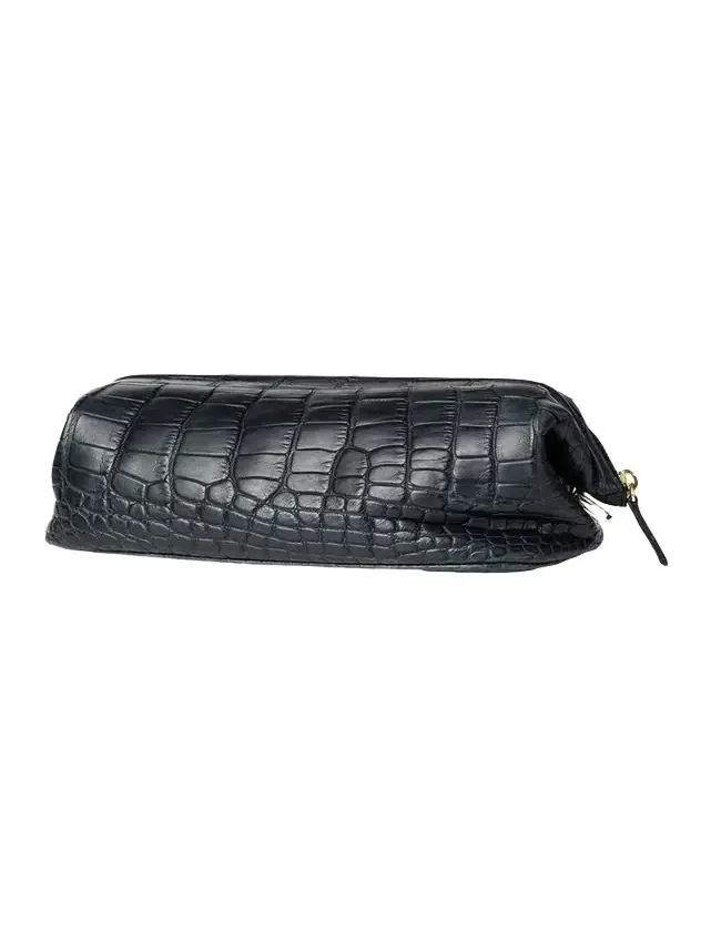 Abas Men's Alligator Travel Toiletry Bag