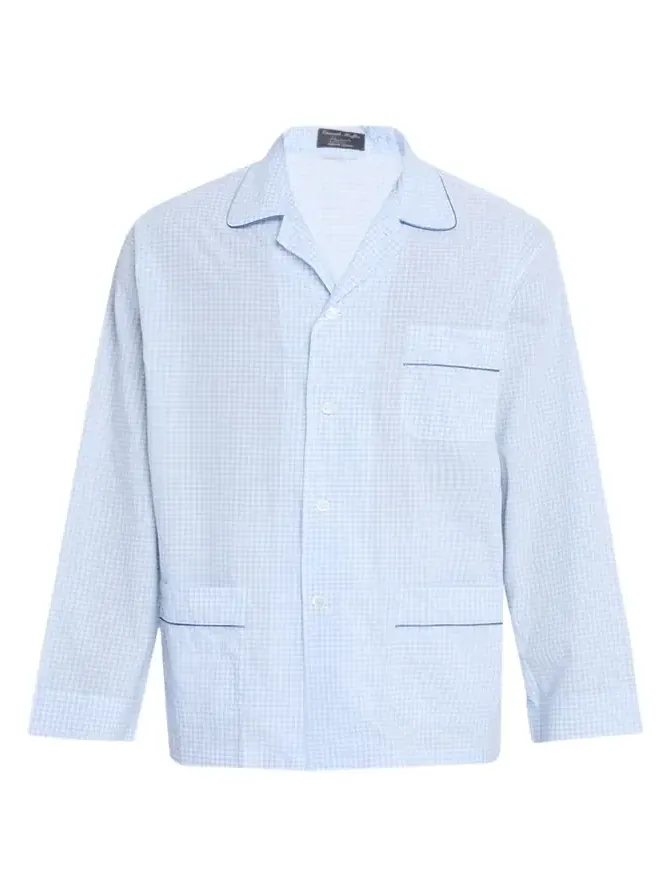 Men's Cali Cotton Gingham Long Pajama Set
