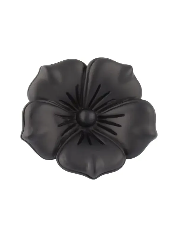Jan Leslie Men's Matte Black Flower Lapel Pin