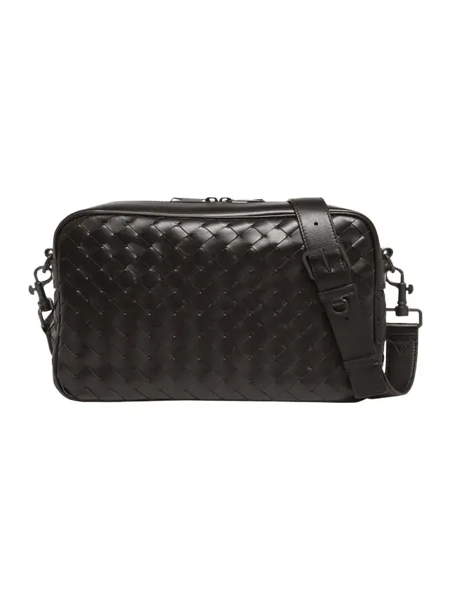 Men's Intrecciato Medium Crossbody Bag Men's Intrecciato Medium Crossbody Bag