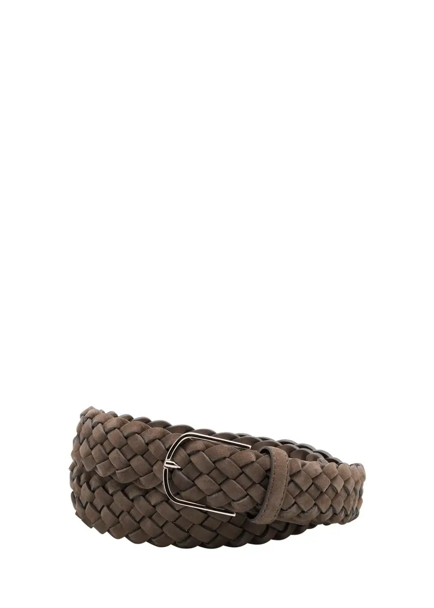 Simonnot Godard Men's Bicolor Braided Leather Belt, 35mm | Thumbnail 3 Simonnot Godard Men's Bicolor Braided Leather Belt, 35mm | Thumbnail 3