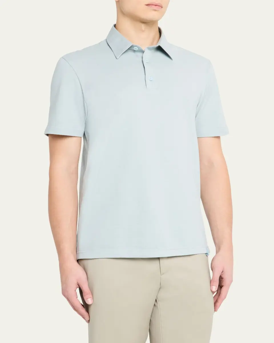 Brioni Men's Jersey Pique Polo Shirt | Thumbnail 4
