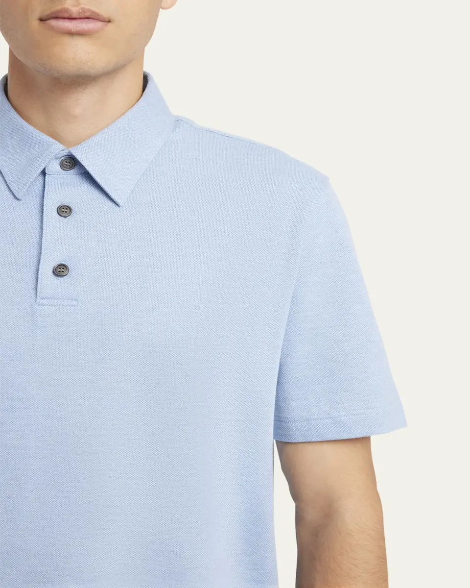 Brioni Men's Jersey Pique Polo Shirt | Thumbnail 9