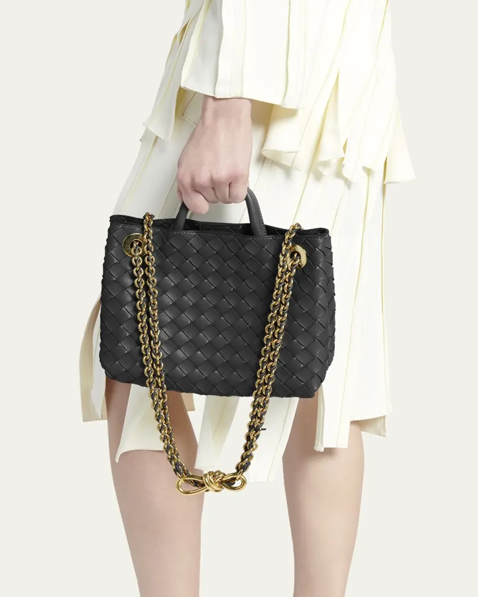 Bottega Veneta Small Andiamo Shoulder Bag with Chain Strap | Thumbnail 2 Bottega Veneta Small Andiamo Shoulder Bag with Chain Strap | Thumbnail 2